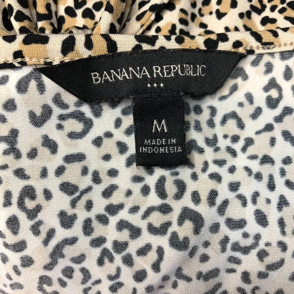 Banana Republic Outlet animal print dress with matching belt, size M - Picture 3 of 4